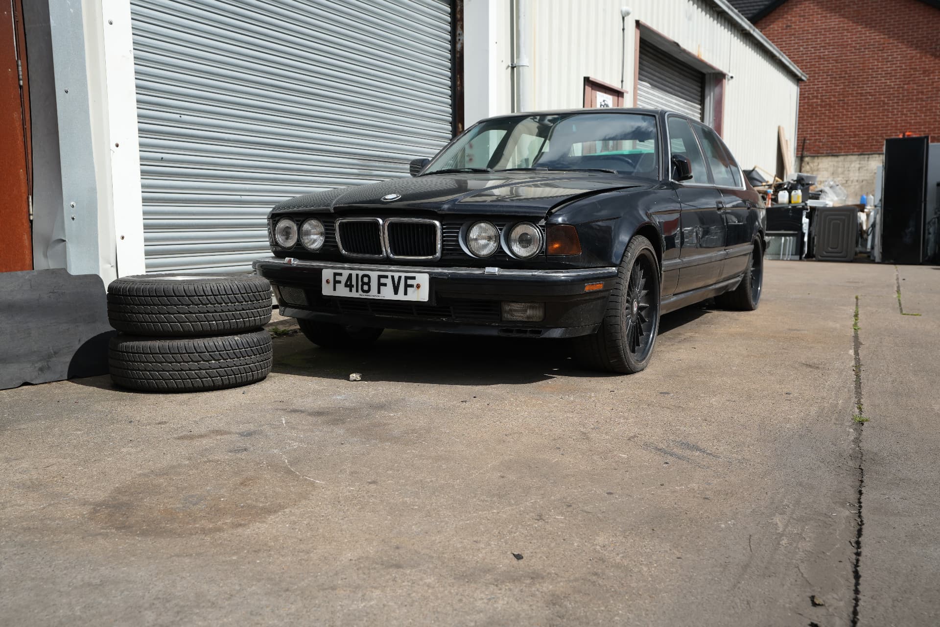 BMW 7 Series in for mechanical repairs and tyres